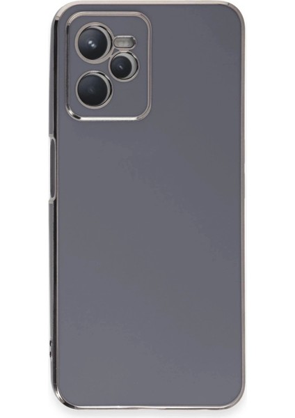 Realme C35 Kılıf Volet Silikon - Mavi