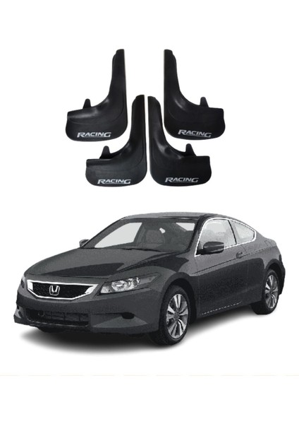 Honda Accord 2008-2012 Uyumlu Racing Yazılı 4'lü Tozluk Çamurluk Paçalık Modifiye