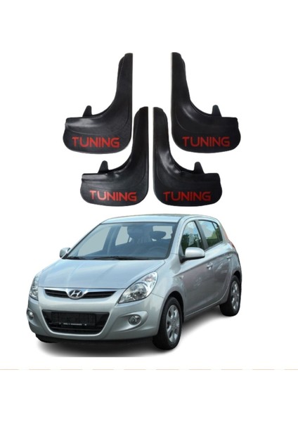 Hyundai I20 2008-2011 Uyumlu Tuning Yazılı 4'lü Tozluk Çamurluk Paçalık Modifiye