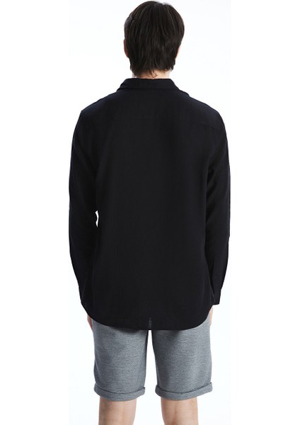 Yeni Sezon Slim Fit Uzun Kollu Armurlu Erkek Gomlek - S5FD87Z8 fırsatları
