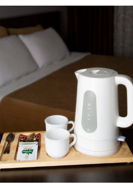 Kahverengi Ahşap Otel Ikram ve Kettle Sunum Tepsisi, Şık ve Kullanışlı Set indirimleri