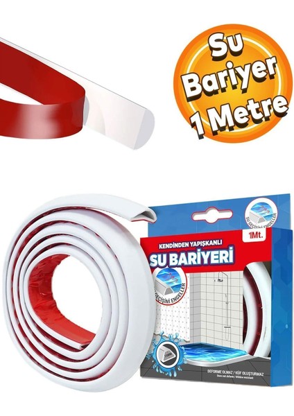 Su Bariyeri Kapı Altı Sızdırmaz Su Tutucu Yapışkanlı Silikon Bant Izolasyon Yalıtım Bandı (1 Metre)