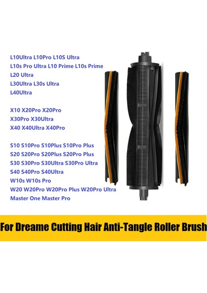Dreame L10S ULTRA/L20 Ultra S10/S20/S30/X10/X20/X30/X40 Serisi Saç Kesme Anti-Tangle Rulo Fırça Kazıma Şeridi (Yurt Dışından)