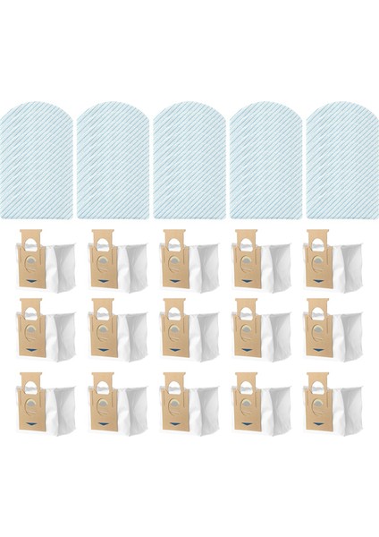 Ecovacs Deebot Ozmo T8 T8+/ T8 Aıvı T9 Aıvı / N8 Pro/ N8 Pro+ Robot Süpürge Tek Kullanımlık Paspas Bezi Toz Torbası Için 65 Adet (Yurt Dışından)