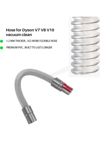 Dyson V7 V8 V10 Elektrikli Süpürge Hortumu Geri Çekilebilir Uzatma Hortumu Kiti Için (Yurt Dışından) modelleri