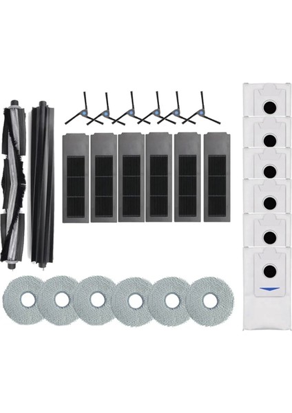 Ecovacs Debot X2 Aksesuarları X2 Omni Toz Torbası X2 Pro Plus Paspas Bezleri Silindir Ana Yan Fırça Kapağı Hepa Filtre (Yurt Dışından)