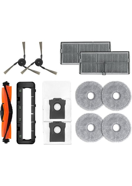 Dreame X40/X40PRO/X40 Ultra Yedek Ana Fırça Yan Fırça Filtre Bez Toz Torbası Aksesuarları (Yurt Dışından)