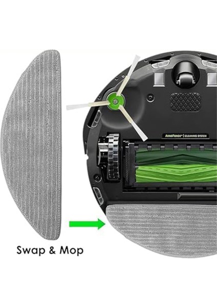 Irobot Roomba Combo I5, I5+,j5, J5+ Elektrikli Süpürge Yedek Parçaları Için Yedek Paspas Bezleri Pedleri Paçavralar (Yurt Dışından) modelleri