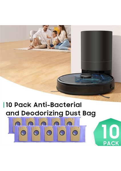 Eufy Robovac L35 HYBRID/L35 HYBRID+/LR30 HYBRID/LR30 Hybrid+ Robot Süpürge Torbaları Için 8 Adet Toz Torbası (Yurt Dışından) fırsatları