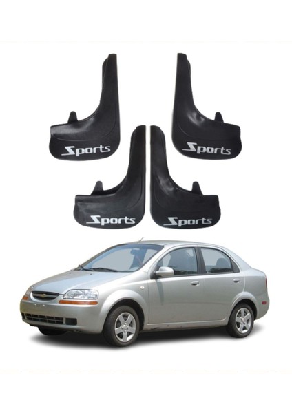 Chevrolet Kalos Sd Uyumlu Sports Yazılı 4'lü Tozluk Çamurluk Paçalık Modifiye