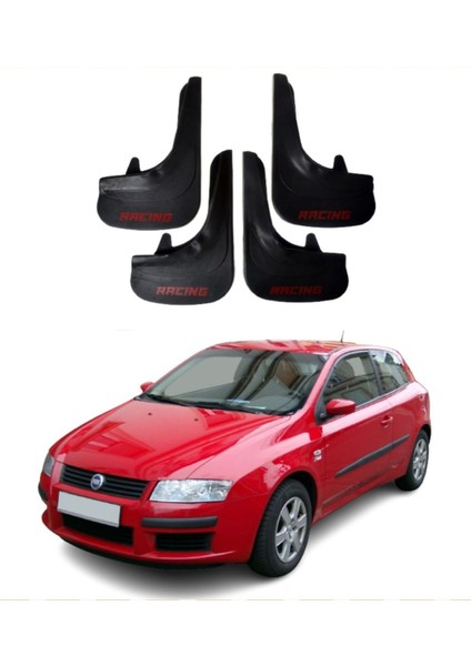 Fiat Stilo Uyumlu Racing Yazılı 4'lü Tozluk Çamurluk Paçalık Modifiye
