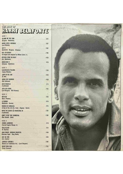 The Best Of Harry Belafonte (Day-O) Double Lp Plak modelleri
