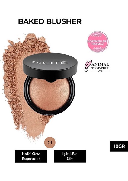 Note Baked Işıltılı Highlighter Allık - 01 Pleasure - 1 Adet