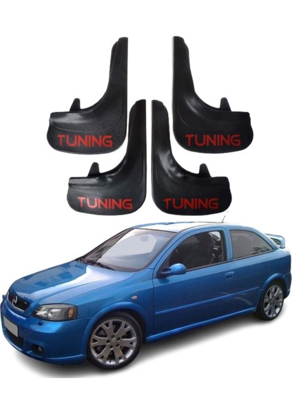 Opel Astra G 1998-2009 Uyumlu Tuning Yazılı 4'lü Tozluk Çamurluk Paçalık Modifiye