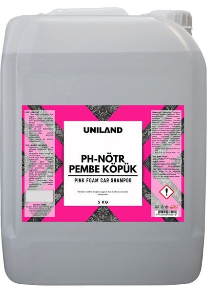 Pembe Köpüklü Ph Nötr Oto Şampuanı 5 kg