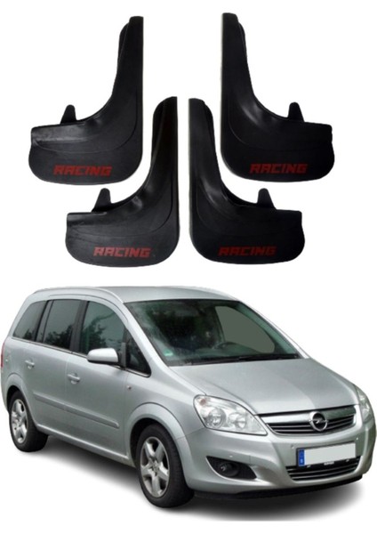 Opel Zafira Uyumlu Racing Yazılı 4'lü Tozluk Çamurluk Paçalık Modifiye