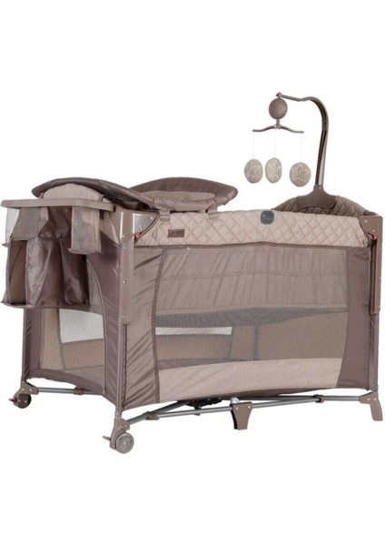 Miami Anne Yanı Oyun Parkı Bej + Yatak Dahil - Bircancocuk