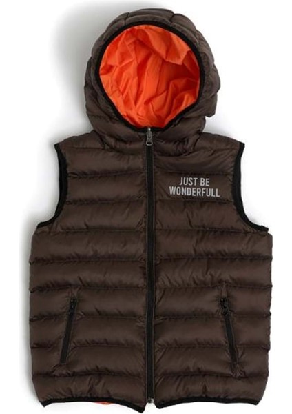 Doubleface Şişme Yelek Kahverengi