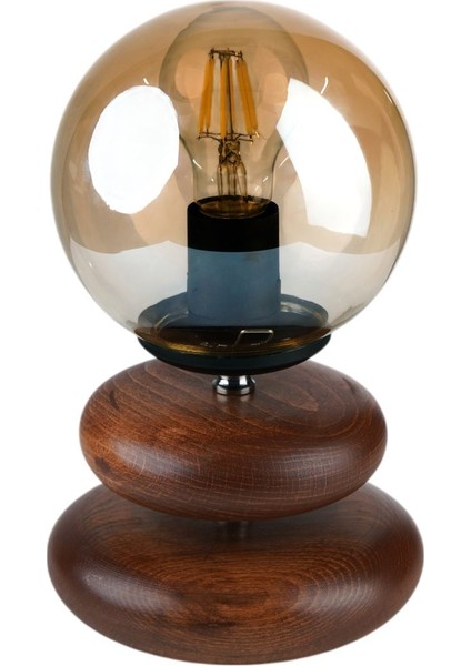 Mars Ceviz Bal Camlı Masa Lambası modelleri