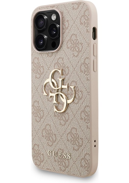 iPhone 14 Pro Max Uyumlu Kılıf Guess Lisanslı Bilek Askı Ipli Metal 4g ve Yazı Logolu Kapak Pembe fiyatları