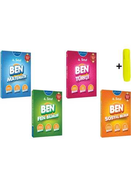 4.sınıf Ben Matematik Fen Türkçe Sosyal Etkinlik Kitabı Seti