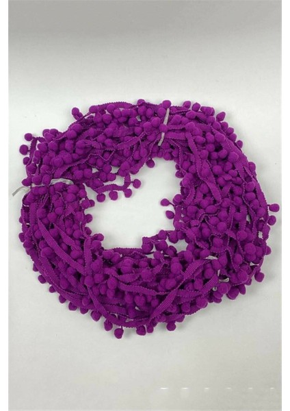 Mürdüm Ponpon Şerit 1 Metre, Renkli ve Eğlenceli Parti Malzemeleri fırsatları