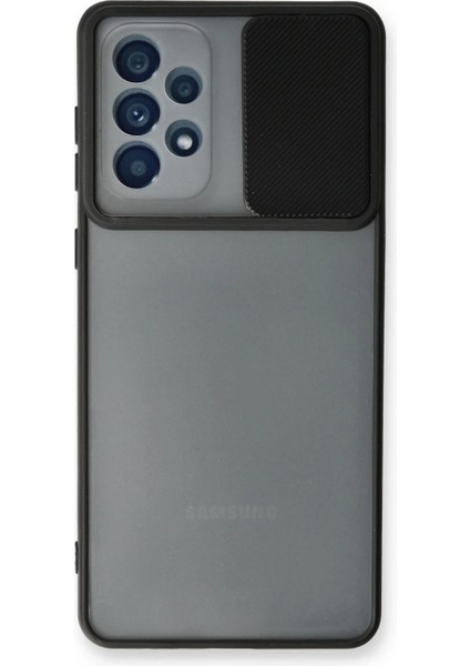 Samsung Galaxy A33 5g Kılıf Palm Buzlu Kamera Sürgülü Silikon - Siyah Arbkd