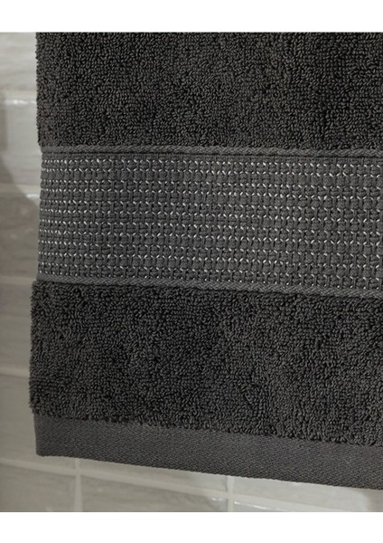 Yumuşak Pamuklu Low Twist Yüz Havlusu Antrasit Renkli, Kaliteli ve Rahat Kullanım fiyatları