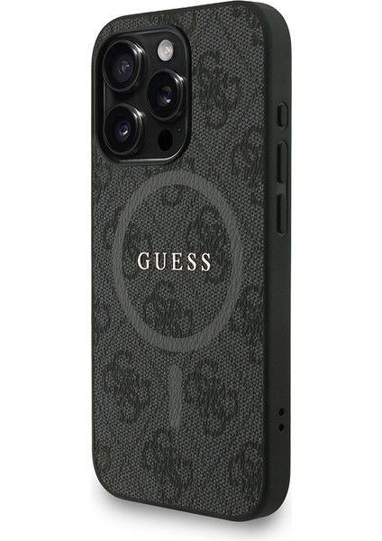 iPhone 15 Pro Uyumlu Kılıf Guess Lisanslı M-Safe Uyumlu Bilek Askı Ipli Yazı Logolu Kapak Siyah fiyatları