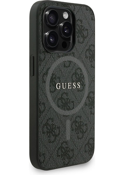 iPhone 15 Pro Uyumlu Kılıf Guess Lisanslı M-Safe Uyumlu Bilek Askı Ipli Yazı Logolu Kapak Siyah fırsatları