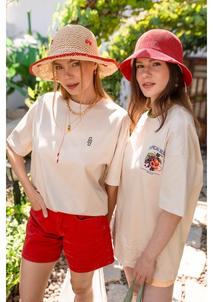 Sunday Routine Pankek Grafikli Oversize T-Shirt modelleri