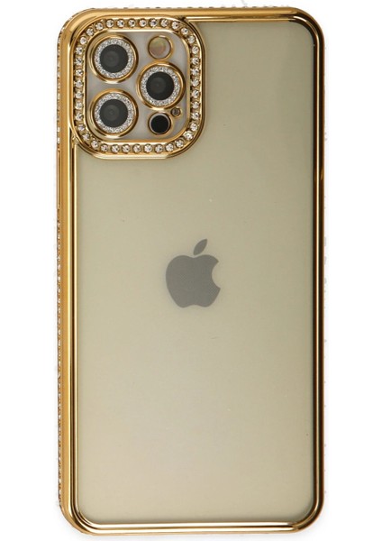 Iphone 12 Pro Kılıf Joke Taşlı Silikon - Gold Arbkd fiyatları