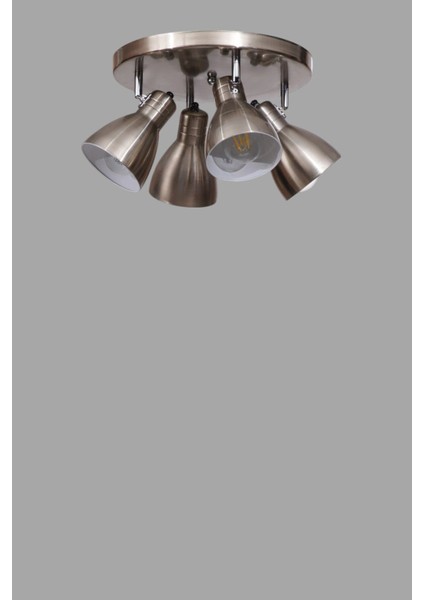 Otis 4 Lü Tepsili Mat Krom Plafonyer Avize modelleri