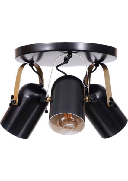 London 3 Lü Tepsili Siyah Plafonyer Avize fırsatları
