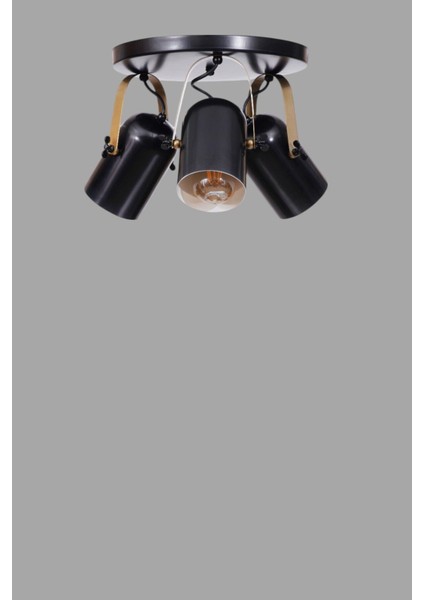 London 3 Lü Tepsili Siyah Plafonyer Avize indirimleri