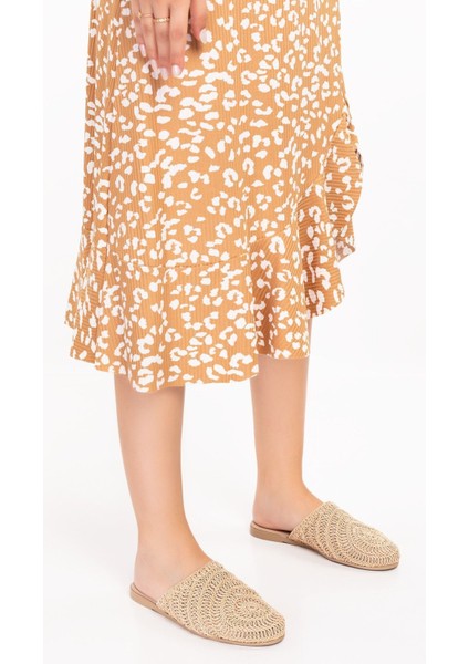 Kadın Bej Renk Hasır Örgü Terlik Kadın Terlik Kadın Ev Terlik Kadın Bej Terlik Yeni Sezon modelleri