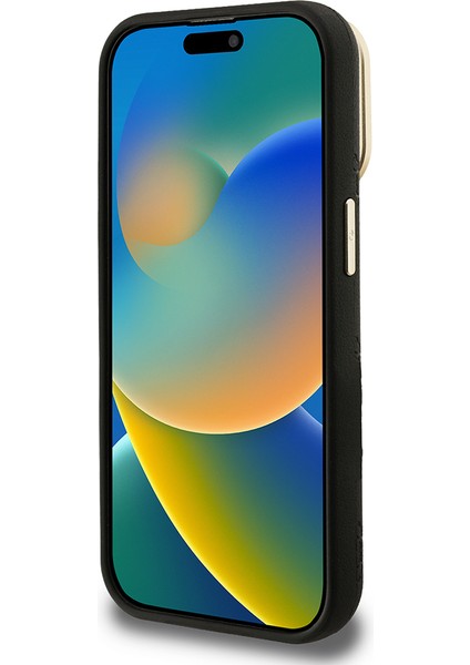 iPhone 15 Pro Max Uyumlu Kılıf Guess Lisanslı M-Safe Şarj Özellikli Kamera Standlı Peony Kapak Siyah indirimleri