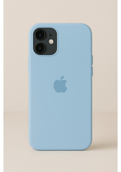iPhone 12 / 12 Pro Uyumlu Lansman Içi Kadife Silikon Logolu Kılıf