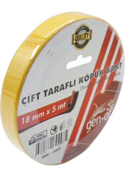 Çift Taraflı Köpük Bant 18X5 M (GEN-8302) fiyatları