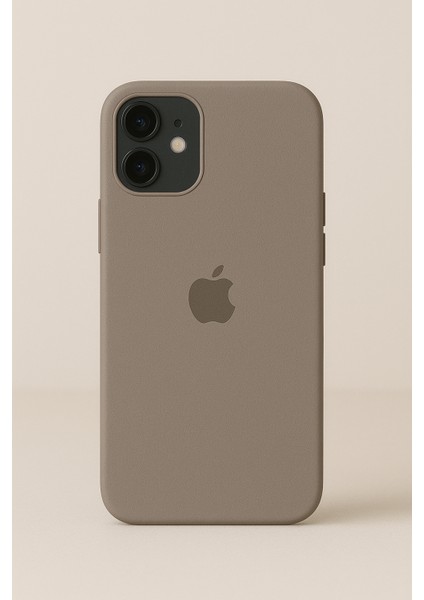 iPhone 12 / 12 Pro Uyumlu Lansman Içi Kadife Silikon Logolu Kılıf