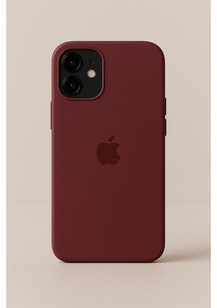 iPhone 12 / 12 Pro Uyumlu Lansman Içi Kadife Silikon Logolu Kılıf