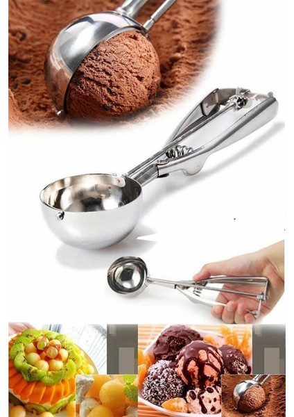 Renkli Çelik Paslanmaz Dondurma ve Kurabiye Kaşığı, Pratik ve Şık Tasarım fiyatları