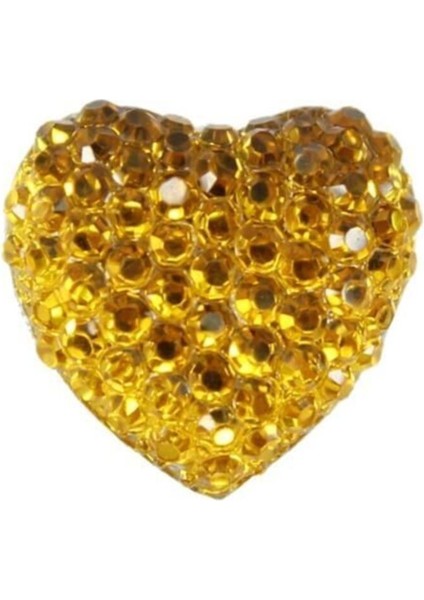 Altın Polyester Kalp Fiyonk, 1,3 Cm, 25 Adet, Nişan ve Kına Süsleri indirimleri