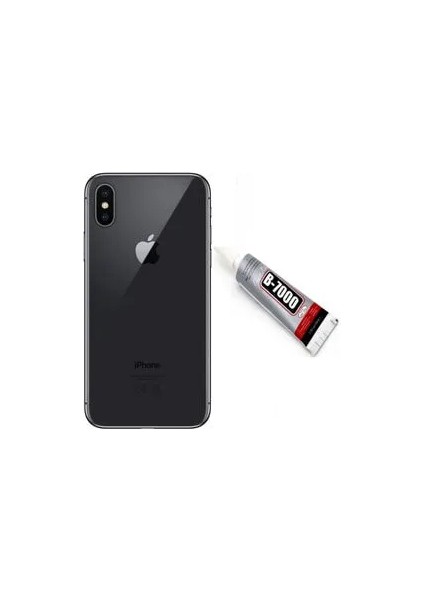 Iphone x Uyumlu Beyaz Arka Pil Kapağı Batarya Kapağı Yapışkan Hediyeli