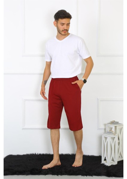 Erkek Cepli Pamuk Lakost Kapri Bordo 27554