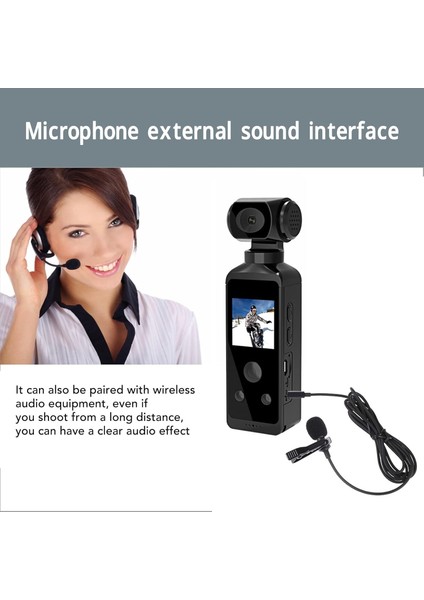 4K Eylem Dijital Kamera 1.33 "ekran 270 Derece Döndürme Wifi Iletim Kaydı Hafif Taşınabilir Spor Hareket Kameraları