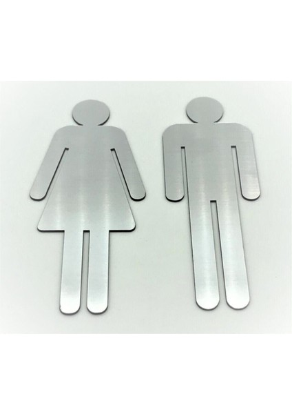 Yeşil Tuvalet Işareti Bayan ve Bay Takım, Kapı ve Duvar Yönlendirme Levhası
