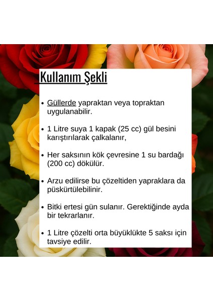Gül Için Bitki Besini, Çiçek Açtıran-Yüksek Kalite (100ML) modelleri