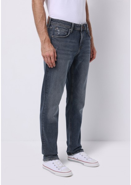 Straight Fit Erkek Indigo Jean Pantolon fırsatları