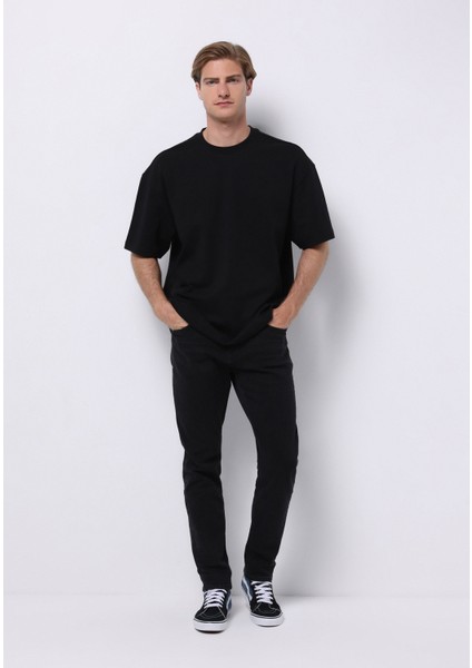 Regular Fit Erkek Siyah Jean Pantolon